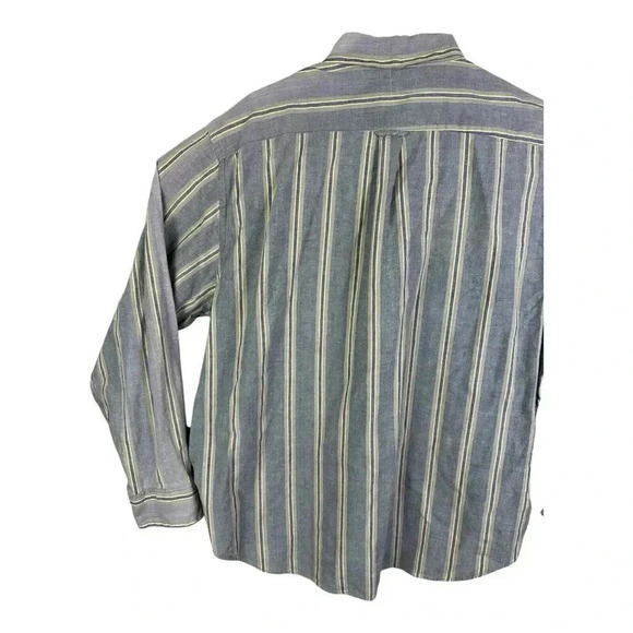 Oakton Limited Men’s Size XL Collared L/S Button Up Shirt In Gray Striped - Picture 8 of 14
